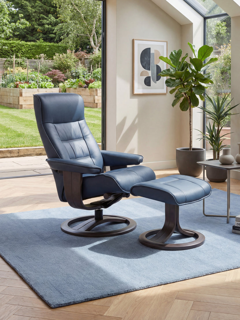 Bella Large Recliner Chair & Footstool