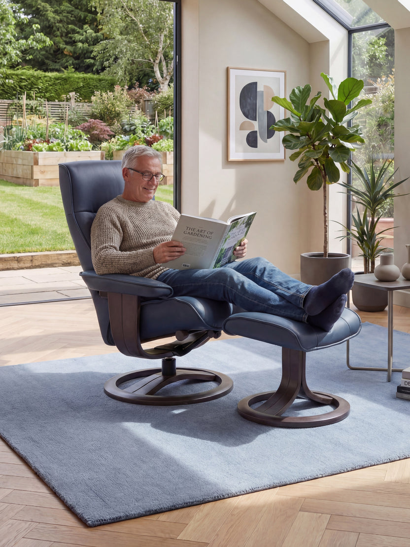 Bella Large Recliner Chair & Footstool