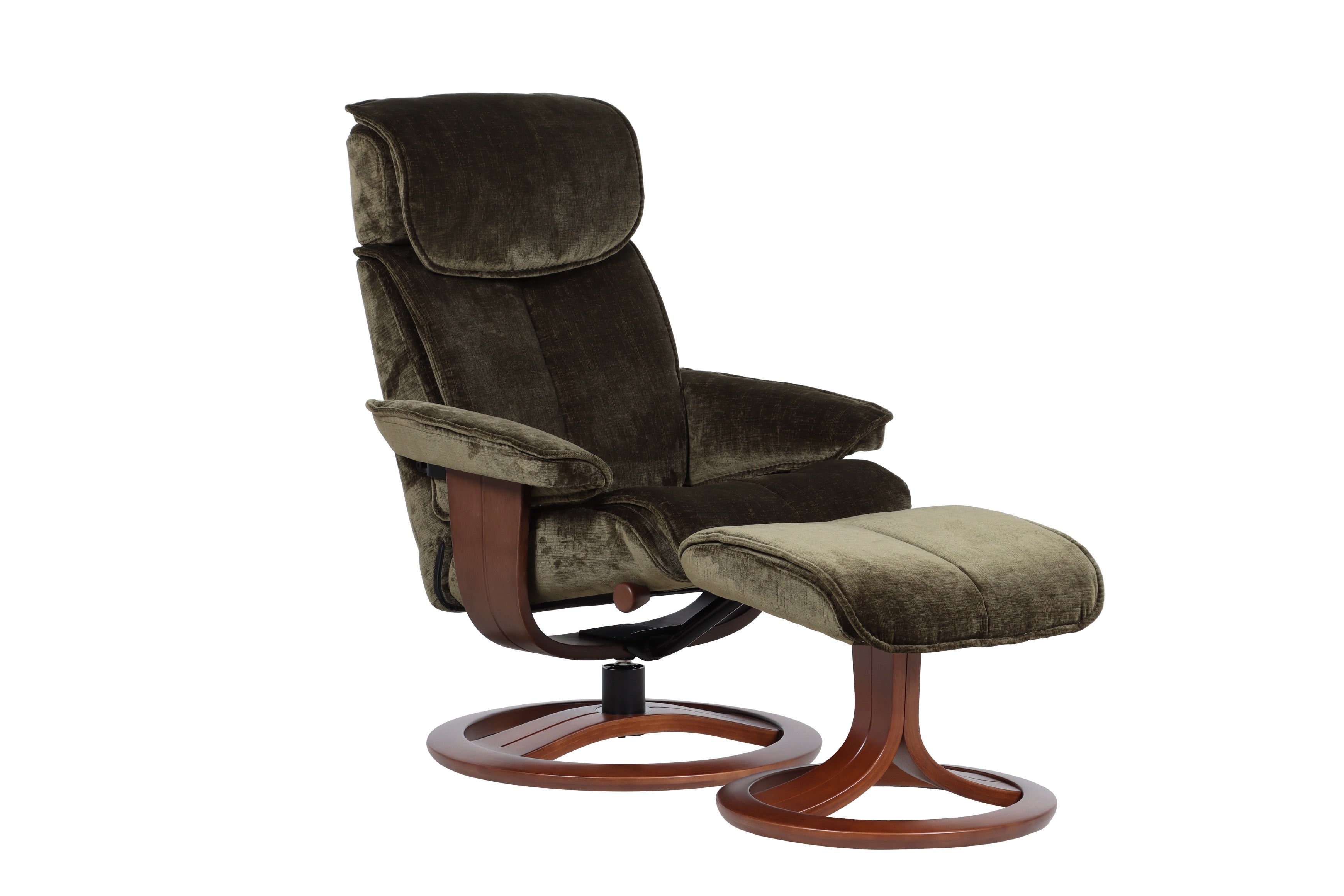 Sasha Medium Recliner Chair & Footstool Stock