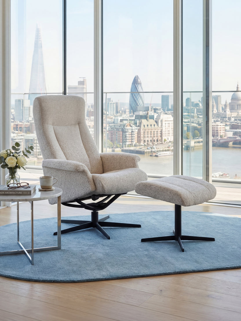 Coco Large Recliner Chair & Footstool