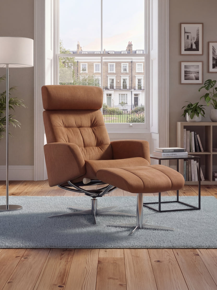 Dido Large Recliner Chair & Footstool
