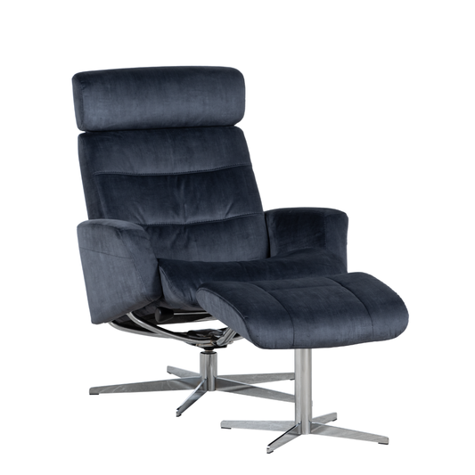 Dido Large Recliner Chair & Footstool Stock