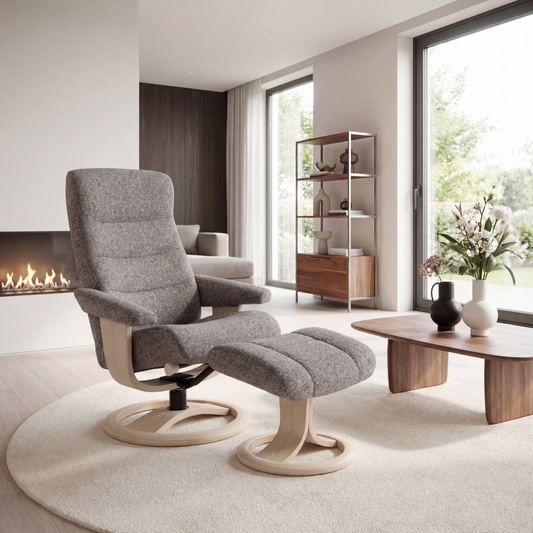 Eliza Medium Recliner Chair & Footstool