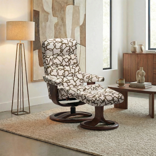 Eliza Medium Recliner Chair & Footstool